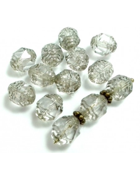 Margele Fire Polish Cehia Prop 10 x 8 mm - Crystal