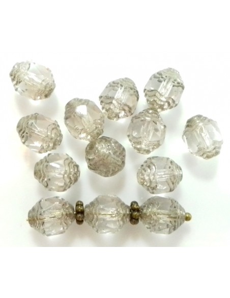 Margele Fire Polish Cehia Prop 10 x 8 mm - Crystal