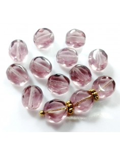 Margele Cehia Fire Polish 8 mm 2 Way Cut - Violet