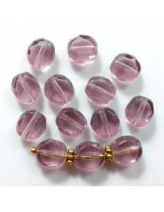 Margele Cehia Fire Polish 8 mm 2 Way Cut - Violet 2