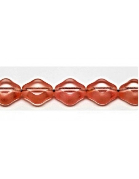 Margele Cehia sticla Fire Polish Table Cut 12x12 mm - Peach