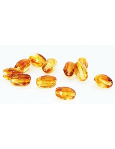 Margele Cehia sticla presata Olives 9x6mm - C. Topaz