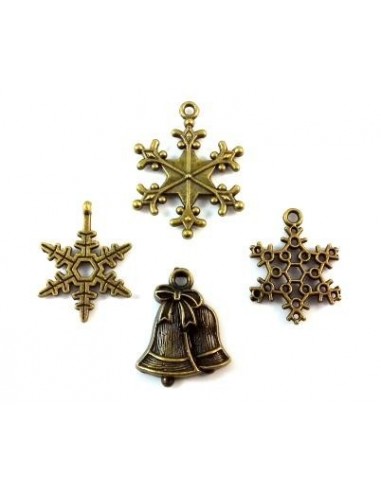 Mix 10 charmuri si pandantive iarna 23 - 28 mm