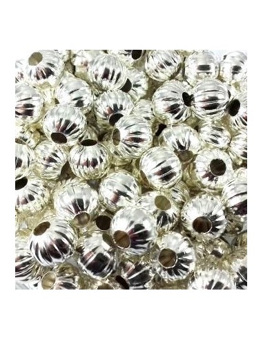 Distantier striat argintiu deschis 8 mm