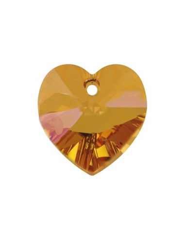 Pandantiv cristal Swarovski inima fatetata 10.5 mm