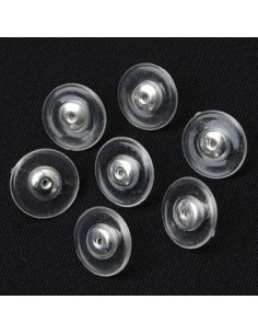 10 Dopuri silicon pentru cercei mari/grei 11 x 6 mm