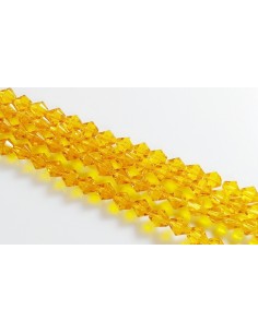 Margele biconice cristal 6 mm Amber
