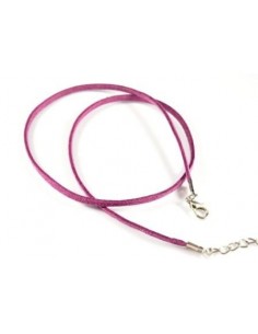 Baza colier faux suede lila cu inchizatoare lobster si lant prelungitor