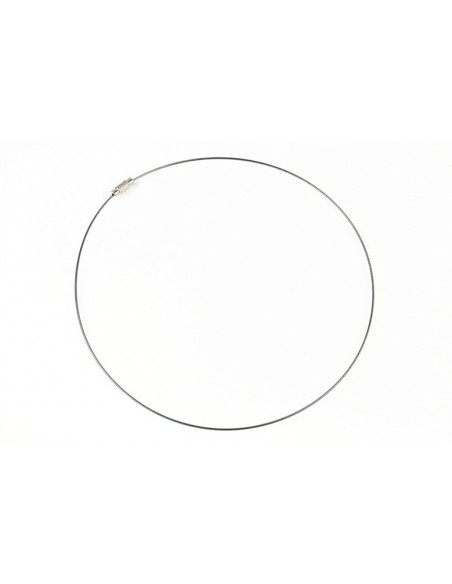 Baza colier otel acoperit cu nylon 45 cm negru