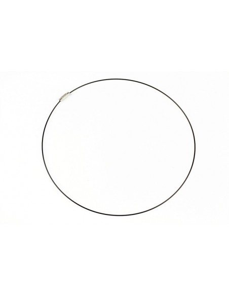 Baza colier otel acoperit cu nylon 45 cm negru