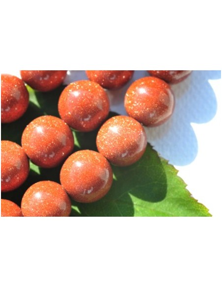 Goldstone maro sferic 6 mm