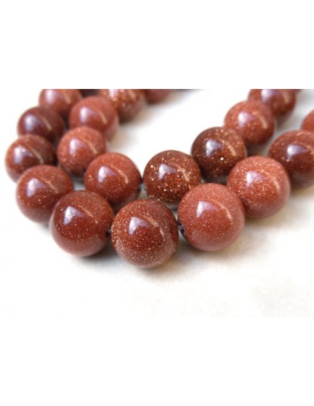 Goldstone maro sferic 6 mm(10buc)