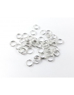 30 Zale duble 6 mm placate cu argint