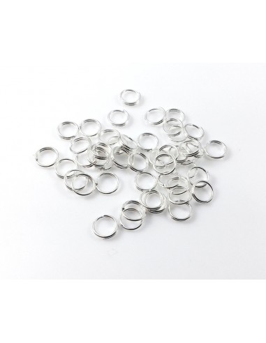30 Zale duble 6 mm placate cu argint