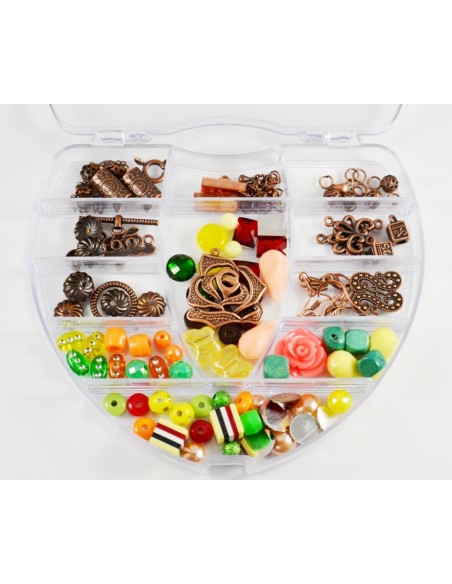 Kit margele si accesorii bijuterii cu 130 componente 