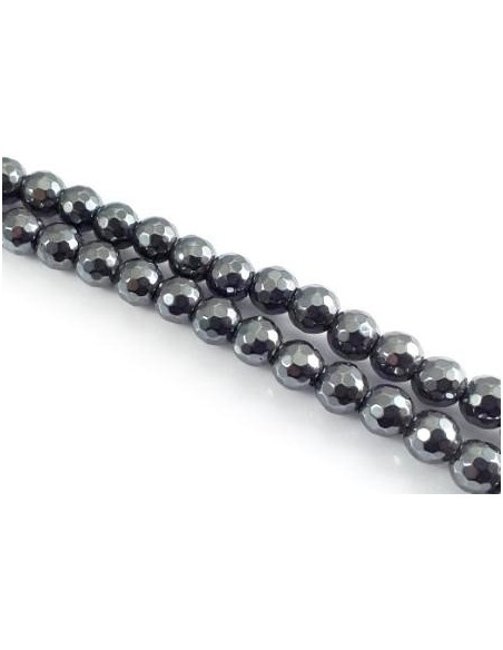 Sfere microfatetate hematit 8 mm pietre semipretioase