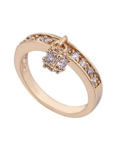 Inel placat cu aur 24k zirconii nr 7