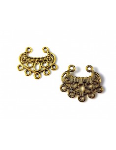 Chandelier metalic auriu antichizat cu 7 anouri 22 x 19 mm 2