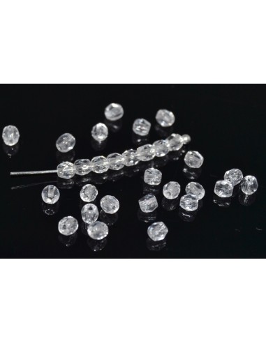 10 Margele sticla fatetata Boemia 3 mm