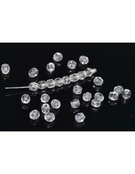 10 Margele sticla fatetata Boemia 3 mm