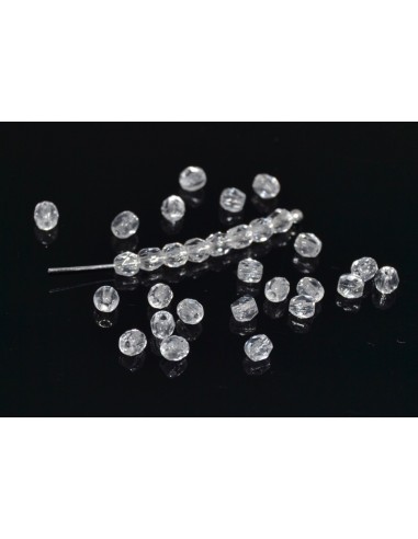 10 Margele sticla fatetata Boemia 3 mm