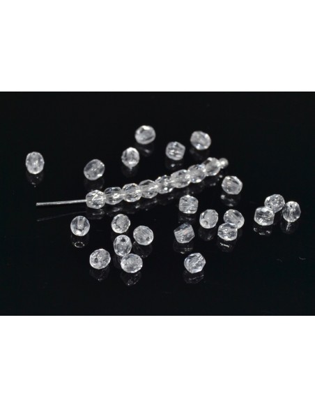 10 Margele sticla fatetata Boemia 3 mm
