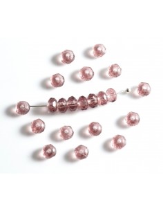 10 Rondele sticlă Fire Polish - Cehia 3 x 5 mm - Amethyst 2