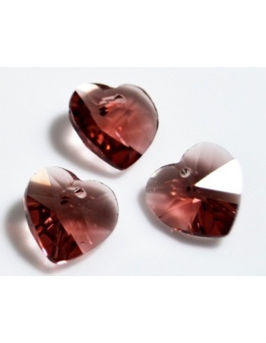 Pandantiv cristal inima fatetata 10.5 mm
