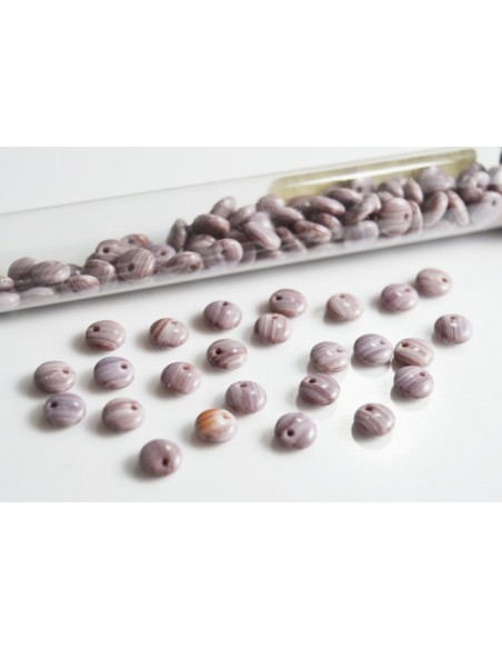 10 Margele sticla Cehia disc 6 mm - Pink Combined