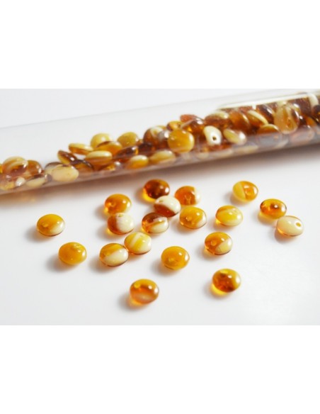 10 Margele sticla Cehia disc 6 mm - Orange