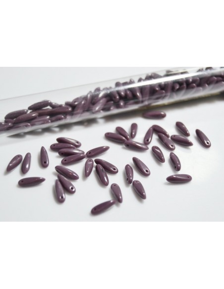 10 Margele sticla presata Cehia "Daggers" 11 x 3 mm - Siam