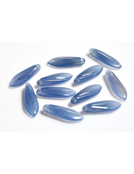 10 Margele sticla presata Cehia "Daggers" 16 x 5 mm