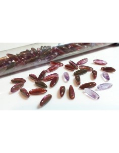 10 Margele sticla presata Cehia "Daggers" 11 x 3 mm 