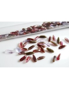 10 Margele sticla presata Cehia "Daggers" 11 x 3 mm  2