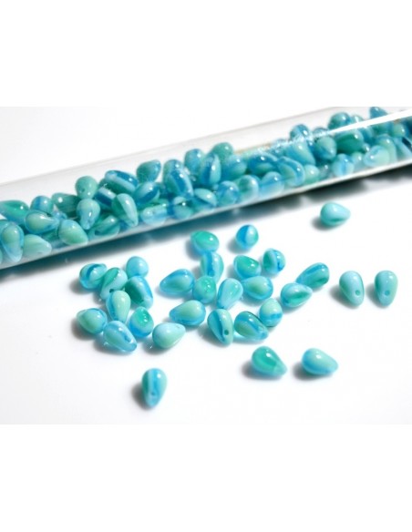 10 Margele sticla Cehia drop (picatura) 4 x 6 mm