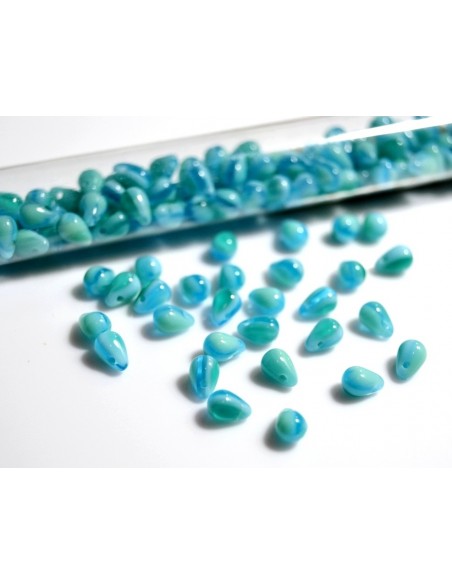 10 Margele sticla Cehia drop (picatura) 4 x 6 mm