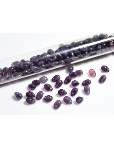 10 Margele sticla Cehia drop (picatura) 4 x 6 mm - Combined Amethyst