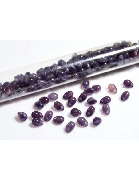 10 Margele sticla Cehia drop (picatura) 4 x 6 mm - Combined Amethyst