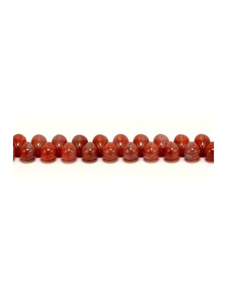 10 Margele sticla Cehia drop (picatura) 4 x 6 mm - Maroniu roscat