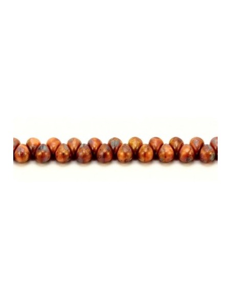 10 Margele sticla Cehia drop (picatura) 4 x 6 mm - Vintage Brown 