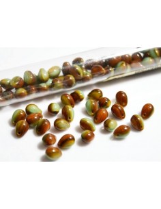 10 Margele sticla Cehia drop (picatura) 5 x 7 mm - Combined Picasso