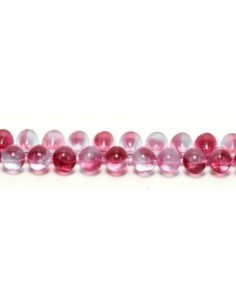 10 Margele sticla Cehia drop (picatura) 9 x 6 mm Pink/Lyla 2