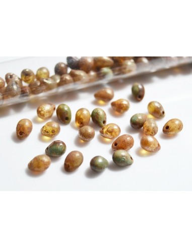 10 Margele sticla Cehia drop (picatura) 5 x 7 mm 