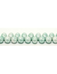 10 Margele sticla Cehia drop (picatura) 5 x 7 mm - Lustered Green 2