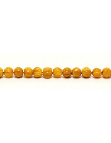 10 Margele sticla presata Cehia, bulb striat 4 x 4 mm