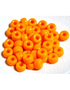 Rondele sticla presata Cehia 9 x 6 mm - Orange