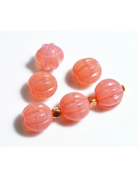 Margele sticla presata Cehia 10 mm - Roz prafuit