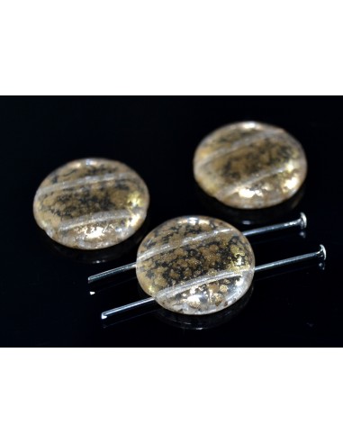 Margele sticla presata banut 2 siruri 18 x 5 mm