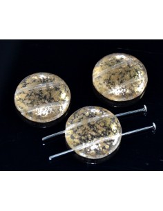 Margele sticla presata banut 2 siruri 18 x 5 mm