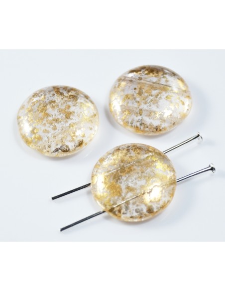 Margele sticla presata banut 2 siruri 18 x 5 mm